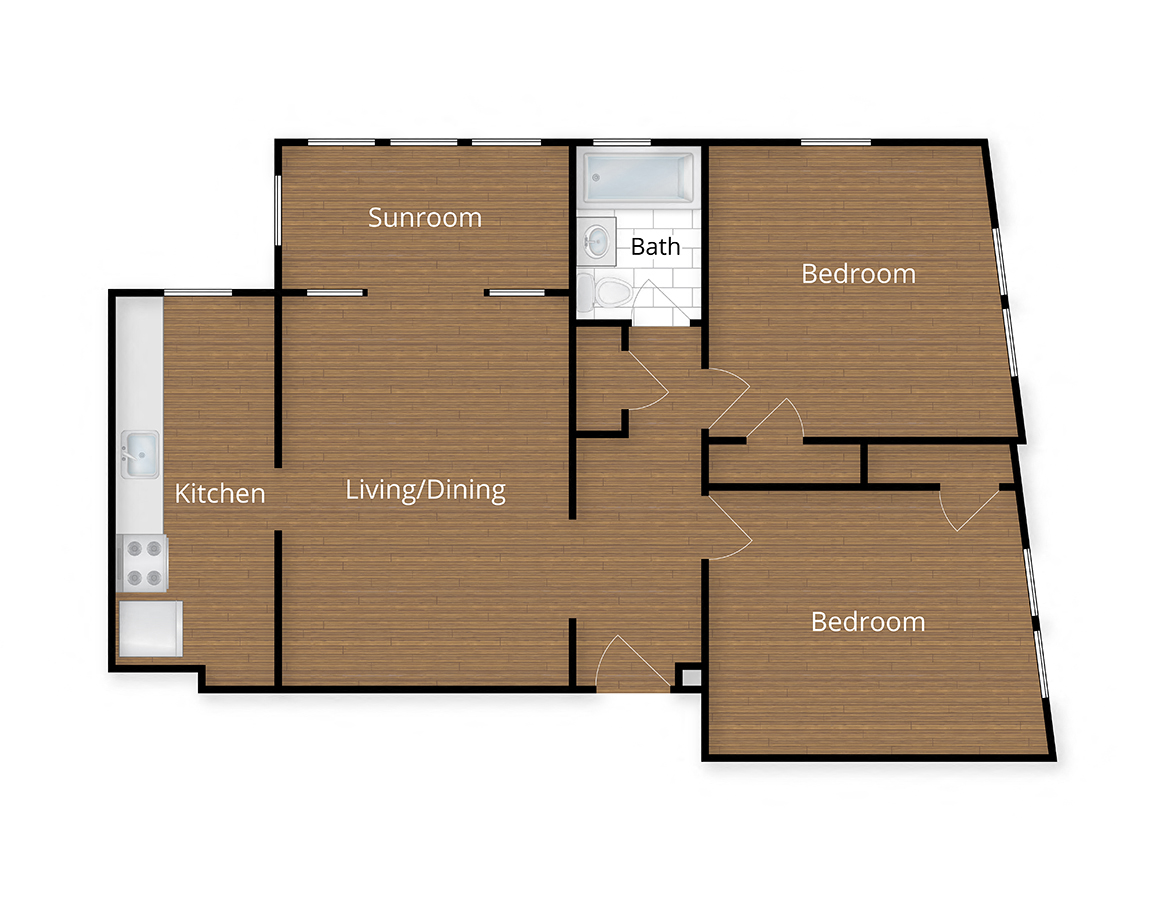 Two Bedroom Den Apartment located in Petworth